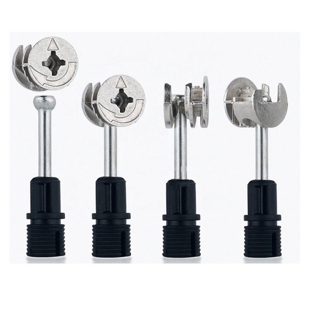 Furniture Fitting Mini fix bolt Panel Connecting Zinc Alloy Cam Quick plastic Assembly Rod Screw Dowel