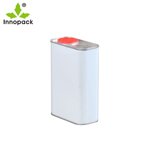 <strong>3</strong> <strong>Liter</strong> 3L Rectangular Olive Oil Container Metal Tin Can with Spout Lid - Product Image 5