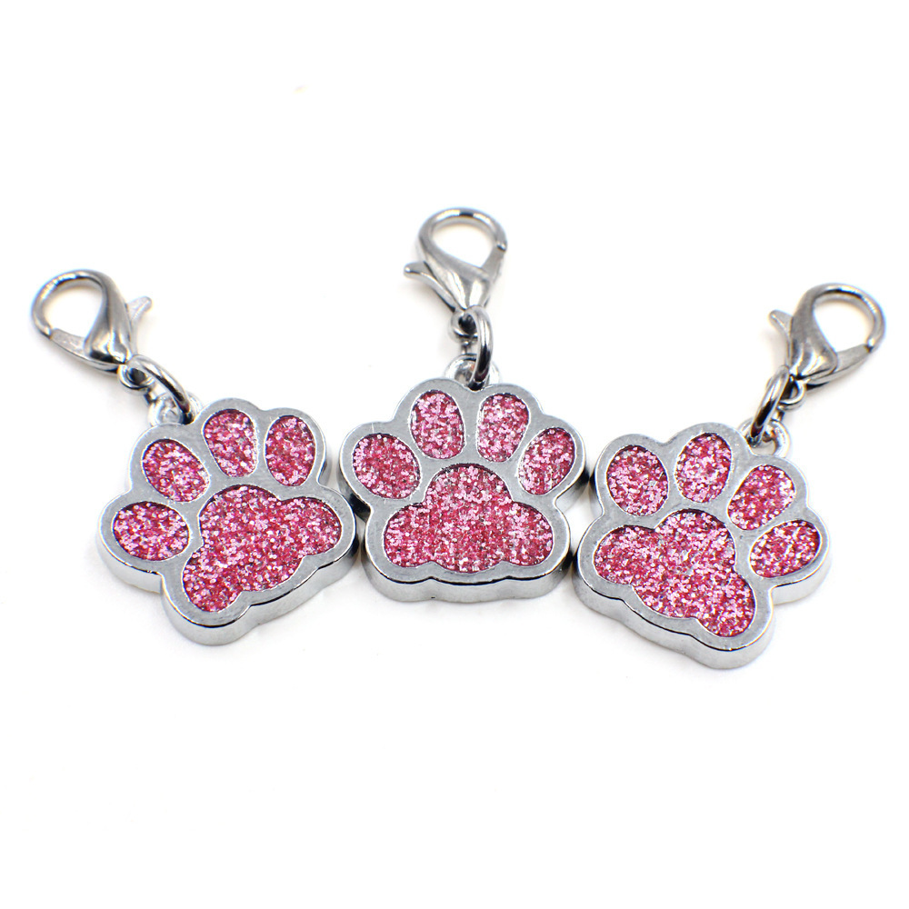Pendentif rose + fermoir mousqueton