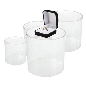 200mm Large clear Acrylic Cylinder Tube Container with Lid <strong>Plexiglass</strong> Cylinder <strong>Cube</strong> <strong>Display</strong> Stand