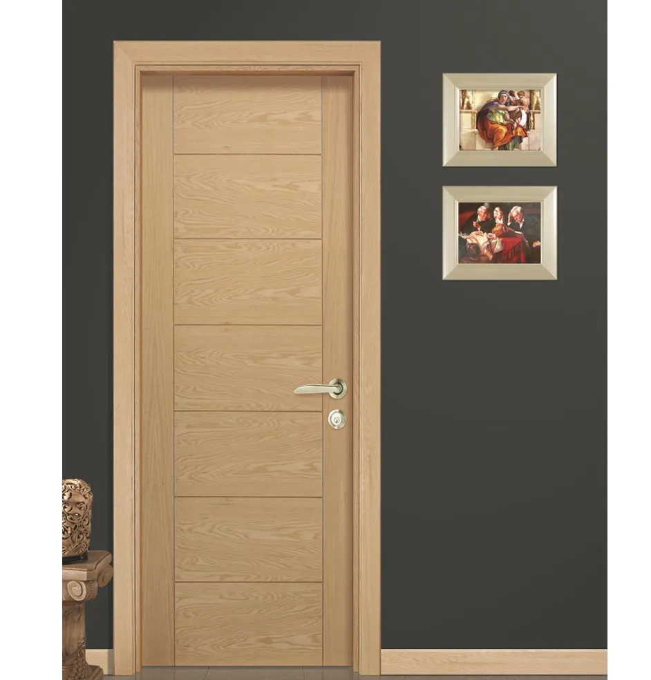 OEM ODM Isolation phonique Portes anti-feu au design moderne Portes étanches à l'eau WPC/MDF Porte unique intérieure en bois composite plastique