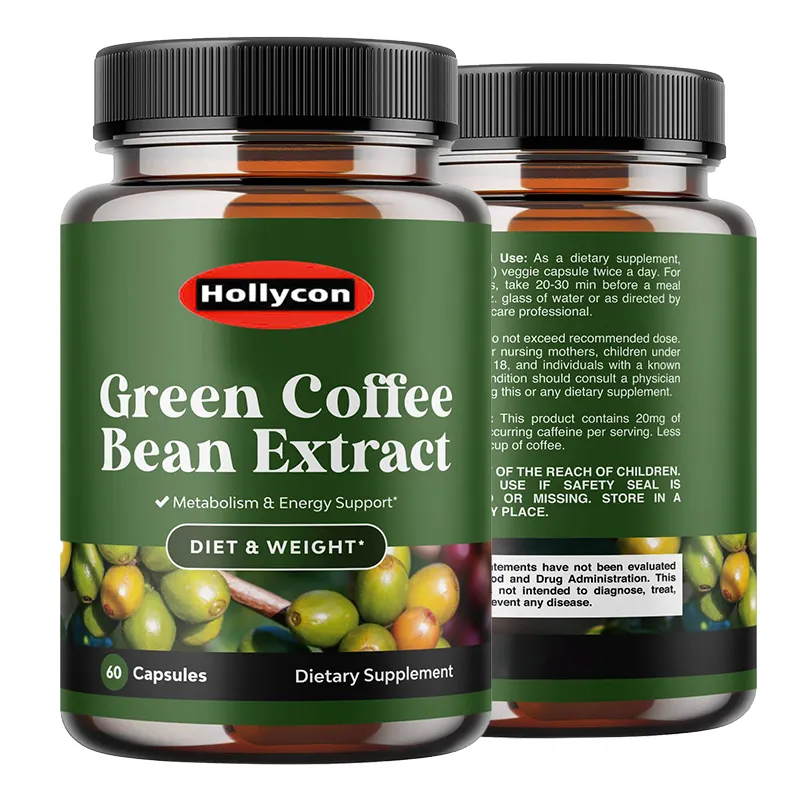 Cápsulas de pérdida de peso para quemar grasa, extracto de granos de café verde, cápsulas adelgazantes, gran oferta OEM