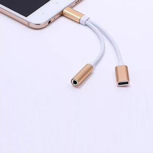 Divisor de audio tipo C Adaptador de cargador auxiliar de audio USB C a 3,5mm