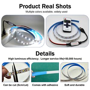 รีโมท5V 5วัตต์/เมตรชุดสายไฟ LED USB 1ม. สำหรับตกแต่ง - Product Image 4