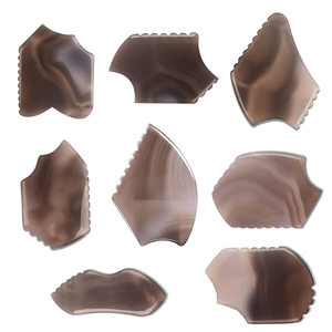 หินหยกกัวซาใช้นวดหน้าสีเทาหยกธรรมชาติ - Product Image 6