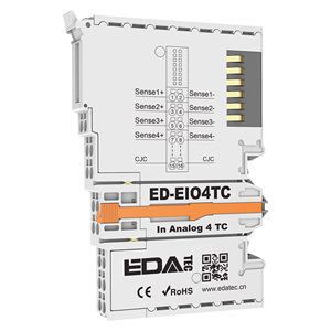 チップボードEd-ethercat温度入力モジュールEd-eio4rtd/4tc 4チャンネルRtd、4チャンネルTcモジュールLED、K/j/t/e/n/s/r/b/c Tcs - Product Image 2