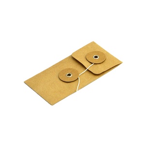 定制印刷牛皮纸信封包装，带纽扣和串封口 - Product Image 1