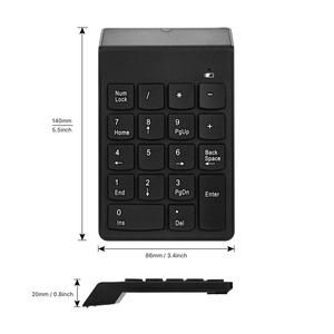 Keywin Wired 18-Tasten-Nummer Tragbare Tastatur USB Mini Numerische Tastatur Einhand-numerische Tastatur für Laptop Desktop PC Tablet