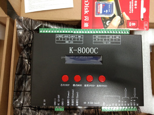 Soluzione di illuminazione intelligente Offline 8 porte SD Card Controller Led K-8000C DMX indirizzabile RGB Led Pixel Controller