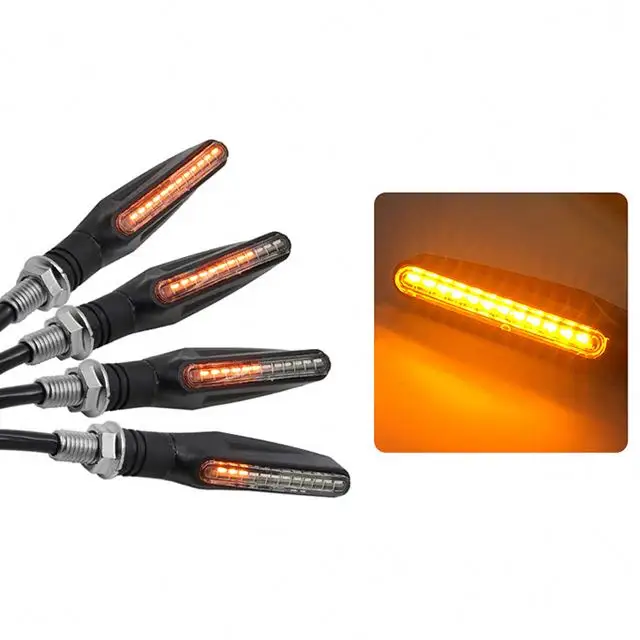 Universale Moto luce di sfarfallio Moto fluente LED indicatori di direzione indicatori paraocchi lampada Luces Led Para Moto 12V