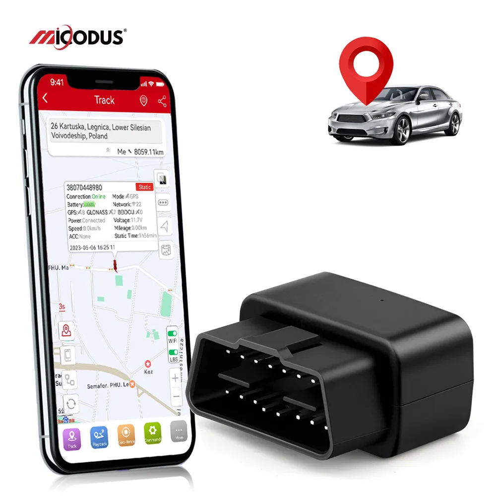 MiCODUS MV33 Monitor vocale microfono veicolo Obd2 localizzatore Gps in tempo reale Mini dispositivo di localizzazione Plug And Play auto Obd Gps Tracker