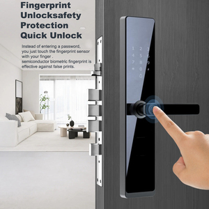 Akıllı TT kilit Bluetooth Tuya uzaktan kilidini anahtarsız giriş dijital şifre Rfid IC kart biyometrik parmak izi kapı kilit - Product Image 6