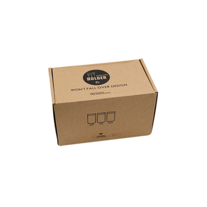 Toptan özel tasarım kraft kağıt uçak taşıma oluklu ambalaj kutusu katlanır nakliye özel posta karton kutu - Product Image 3