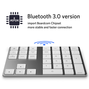 ABS Bluetooth <strong>Numeric</strong> Keypad Multiple Shortcuts 34-Keys Number Pad Wireless Portable Slim Number Pad for Laptop - Product Image 5