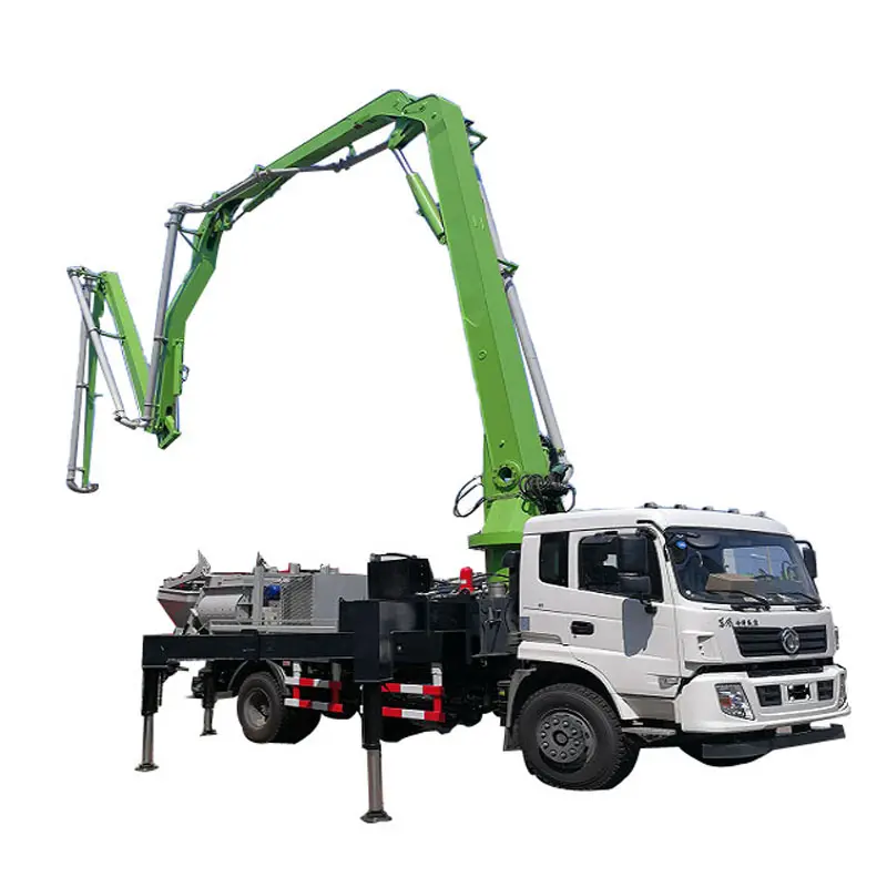 Camion usati cina basso costo di manutenzione 80 m3/h telaio Shaanqi camion in calcestruzzo e la casa di costruzione mobile betoniera con pompa