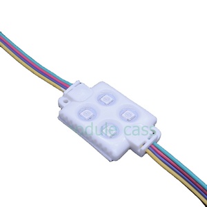 Epoksi IP65 açık kare LED modülü RGB 12V enjeksiyon ABS arka ışık reklam kutusu 4leds SMD 5050 1W RGB led modülü - Product Image 1