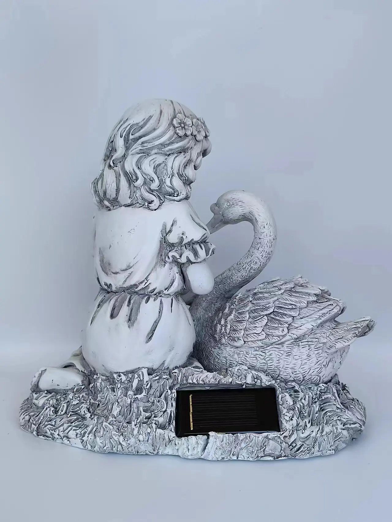 Лидер продаж, статуя лебедя для девочек премиум-класса, художественные украшения из смолы, уличная статуя