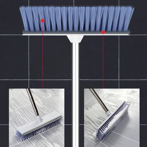 Ff345 Bán hàng nóng lông Scrubber tường nhà bếp sàn phòng tắm làm sạch bàn chải với scraper dài xử lý sàn chà bàn chải - Product Image 5
