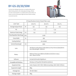 美国欧盟免费送货80w台式光纤打标机Galvo品牌打标头IPG激光源设计大幅面连续 - Product Image 6