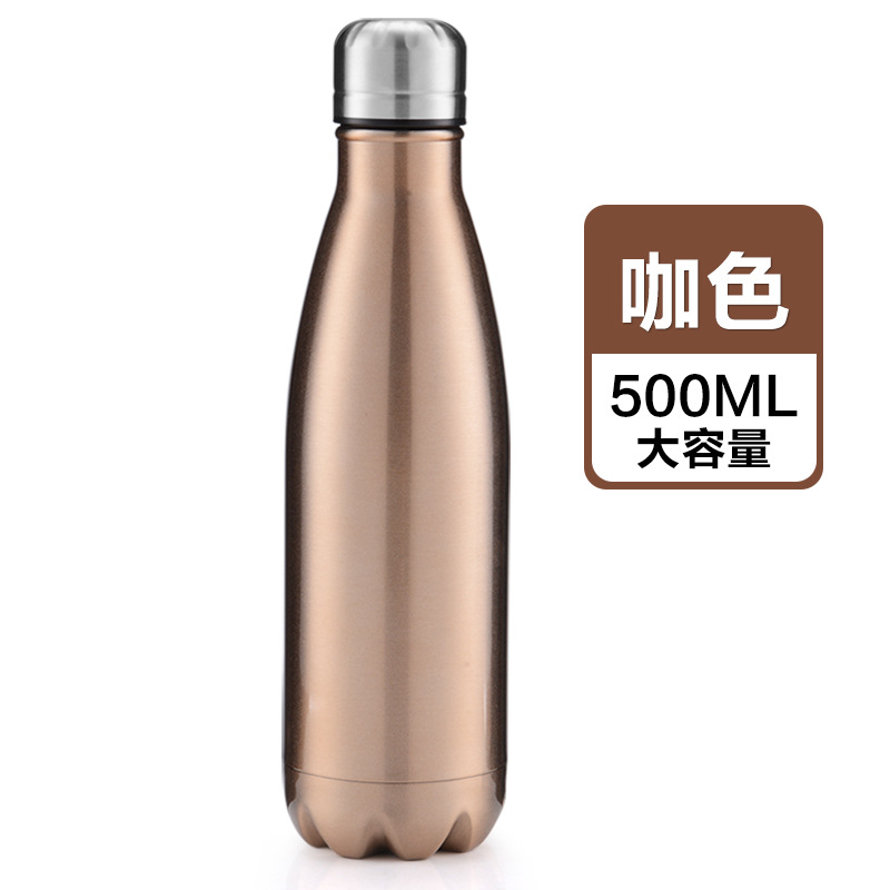 Coke bottle, bright gold 500ML.