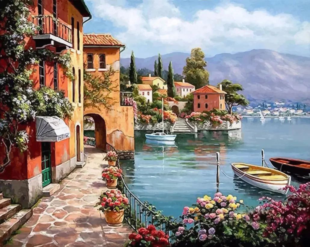 Factory Wholesale Diy Painting By Numbers Beautiful Picture Oil Painting for Adults