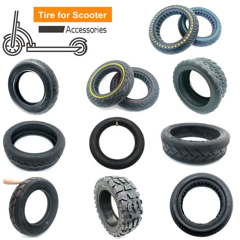 10*2.5 inch Inner Tube Thicken Fro 255*80 / 10*3.0 / 80/65-6  120g   Curved 90 45 0  E-Scooter Tires High Quality