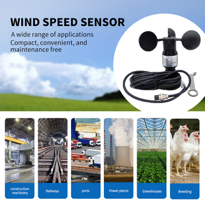 Modbus RS485 and <strong>4</strong>-20mA Communication Anemometer Wind Speed Sensor Anemometer <strong>Test</strong> Meter - Product Image 4