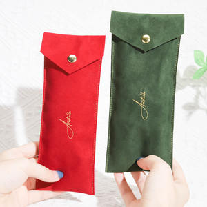 تخفيضات كبيرة OEM شعار مخصص مطبوع وردي جلد مدبوغ مغلف حقيبة ماكياج فرشاة مستحضرات التجميل خواتم مجوهرات سوار تخزين حقيبة الغبار المخملية - Product Image 2