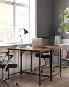 Large <strong>Computer</strong> <strong>Desk</strong> <strong>Stable</strong> and Beautiful Office <strong>Desk</strong> Easy Assembly Steel Frame Wood Alloy Steel Mail Order Packing - Product Image 6
