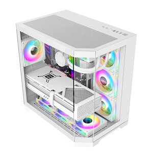 新しいデザイン人気のゲーミングコンピューターケース3強化ガラスパネルハイエンドPCケース360mmラジエーター水槽形状ゲーマー用PCケース - Product Image 4
