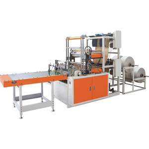 Máquina automática de bolsas de compras de mano con bucle de corte de sello lateral LDPE de 4 funciones, máquina de fabricación de bolsas de plástico con asa de parche de soldadura térmica - Product Image 2