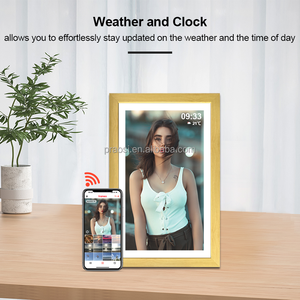 Shenzhen Factory Customize Wooden <strong>Frame</strong> 21.5 22 Inch Anti-Glare IPS LCD Display Frameo WiFi Touch Screen Digital Art Photo <strong>Frame</strong> - Product Image 6
