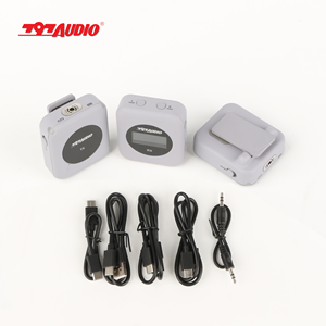 797 Estudio de grabación de audio Video Micrófono inalámbrico dual Tipo C Adaptador IOS Salida digital USB de plástico 100m para Iphone Android - Product Image 2