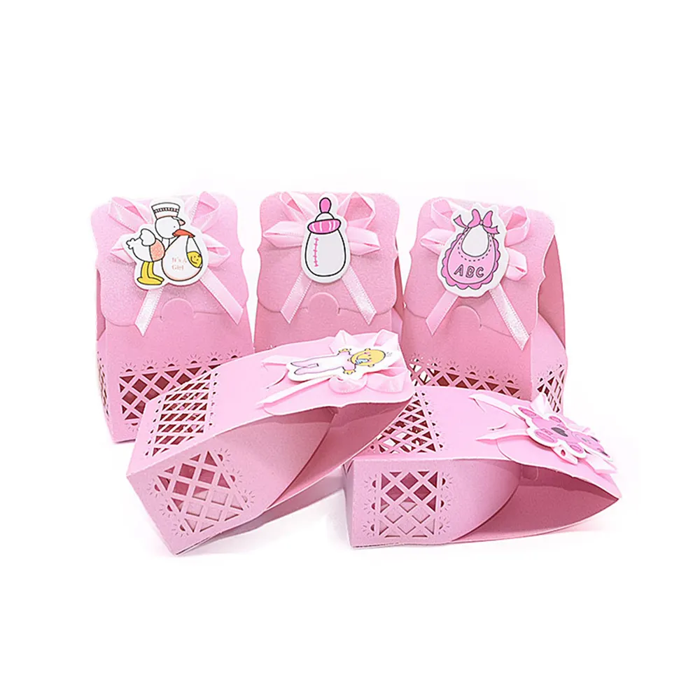 Bolsas de papel de regalo para niños, caja de dulces para Baby Shower, fiesta de cumpleaños