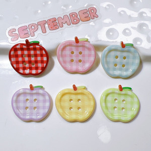 Resin <strong>apple</strong> Button Patch DIY Handmade Material Shoe Flowers Cream Glue Phone Cases <strong>apple</strong> Button - Product Image 2