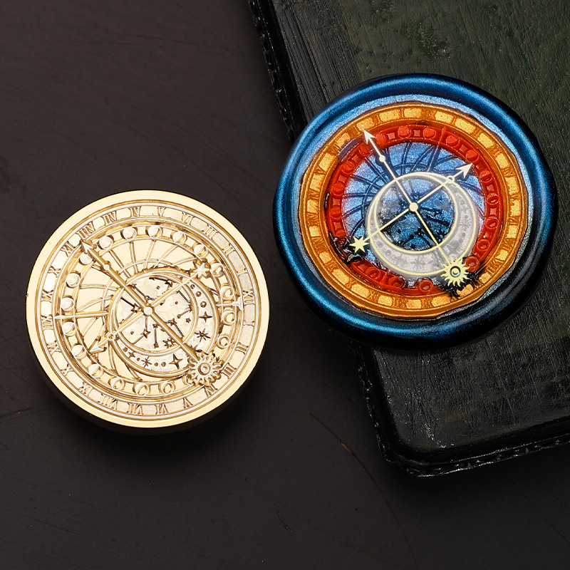 Moon phase astronomical clock (3cm multi-layered relief)