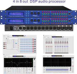 Procesador de audio digital Dsp profesional 2 en 6 salidas para sistema de sonido Equipo de sonido de escenario - Product Image 2