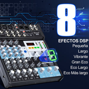 OEM-mezclador de Audio Digital MX8 para grabación en vivo, mezclador de entrada de ordenador MP3 profesional de 8 canales - Product Image 3