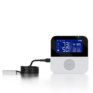 图雅智能WIFI温湿度传感器，带背光液晶显示室内温度计湿度计仪表支持Alexa - Product Image 1