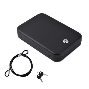 Keyed <strong>Lock</strong> <strong>Box</strong> Portable Steel Safe Case Lockbox for Safe Storage - Product Image 4