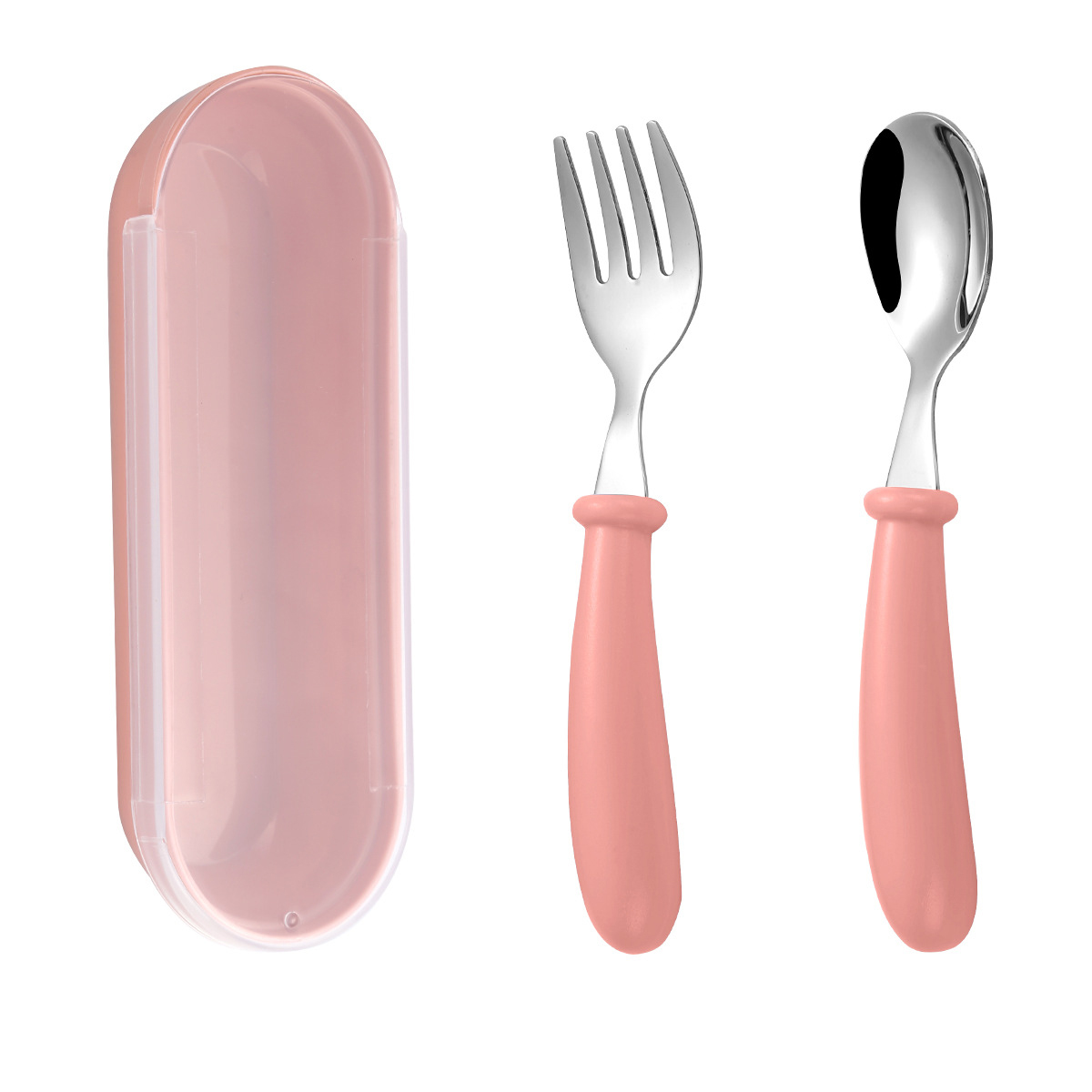 Baby Spoon&Fork&PP Box-Pink
