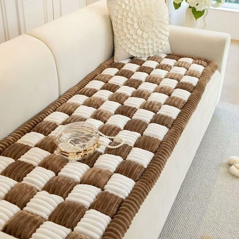 Coussin pour animal de compagnie pour siège arrière de voiture - marron et blanc avec bordure marron