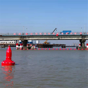 船用导航浮动标记系泊轻钢框架LLDPE塑料圆柱形浮标，带铰链船挡泥板 - Product Image 5