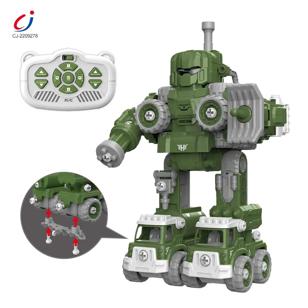 Chengji feliz novo diy pegar apart, montagem, controle remoto, carro, robô, criança, brinquedo, carro, presente rc, carro de brinquedo, robô para deformação