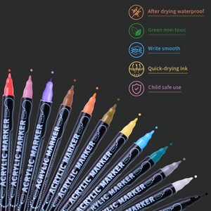 Giữ Nụ Cười 60 Màu Sắc Đôi Đầu Vòng Toe Tip Sơn Nghệ Thuật Dot Mực Acrylic Sơn Đánh Dấu Bút Bộ Quà Tặng - Product Image 5