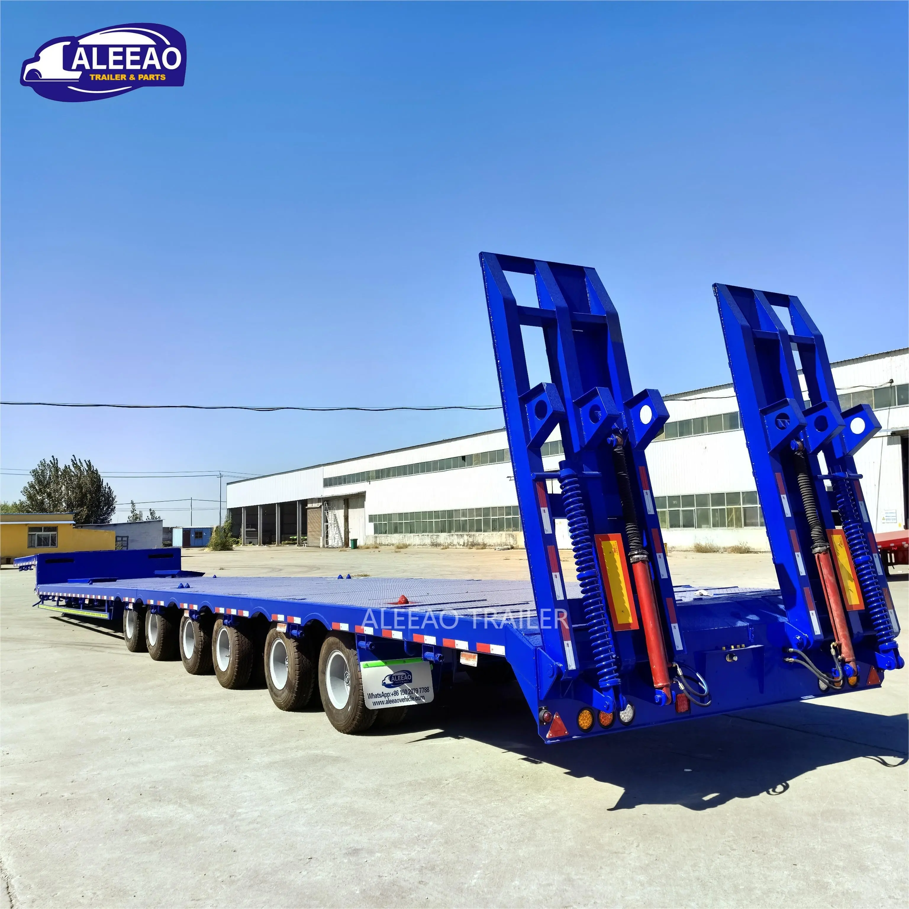 ALEEAO pabrik Cina 3 6 AS lowboy semi trailer Bed semi traile.r dan truk trailer untuk Afrika Kenya