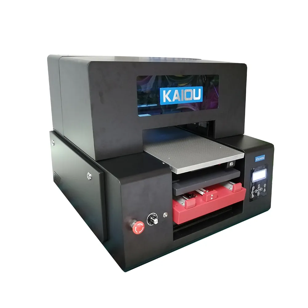 KAIOU A3 الأشعة فوق البنفسجية طابعة مع المزدوج xp600 الرقمية الطباعة على الزجاج البلاستيك الحديد خشبية شعار و ماكينة طباعة الملصقات