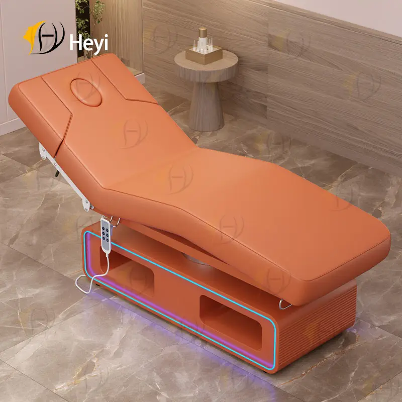 2024 Alemania estacionario médico cosmético meridiano motorizado masaje facial Mesa cama con almacenamiento