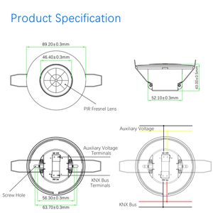 Sensor de movimiento del sistema de automatización del hogar inteligente KNX EIB para detección de posición - Product Image 5