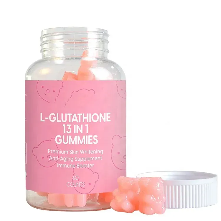 OEM Private Label Organic L-glutathione Collagen 13 In 1 Skin Whitening brightening Gummies